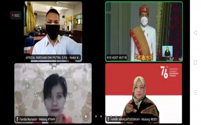 Upacara Peringatan HUT ke-76 RI Secara Virtual