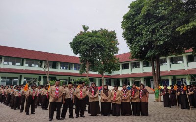 Perkemahan Pelantikan dan Pemantapan Anggota Pramuka MTsN 8 Kediri