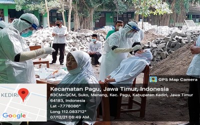 Swab PCR Guru, Karyawan , dan Siswa MTsN 8 Kediri